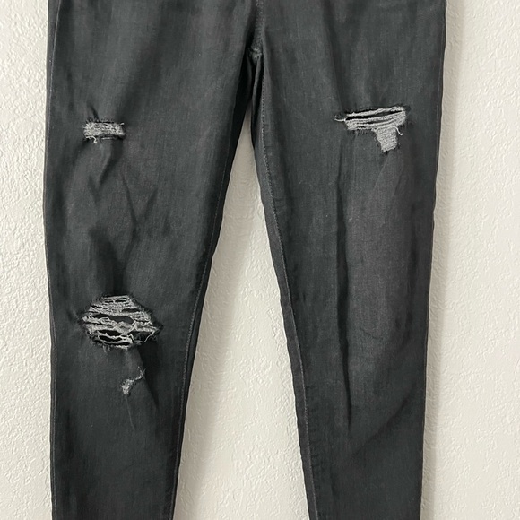 Joe's Skinny Distressed Ankle Black Jeans - Picture 3 of 9